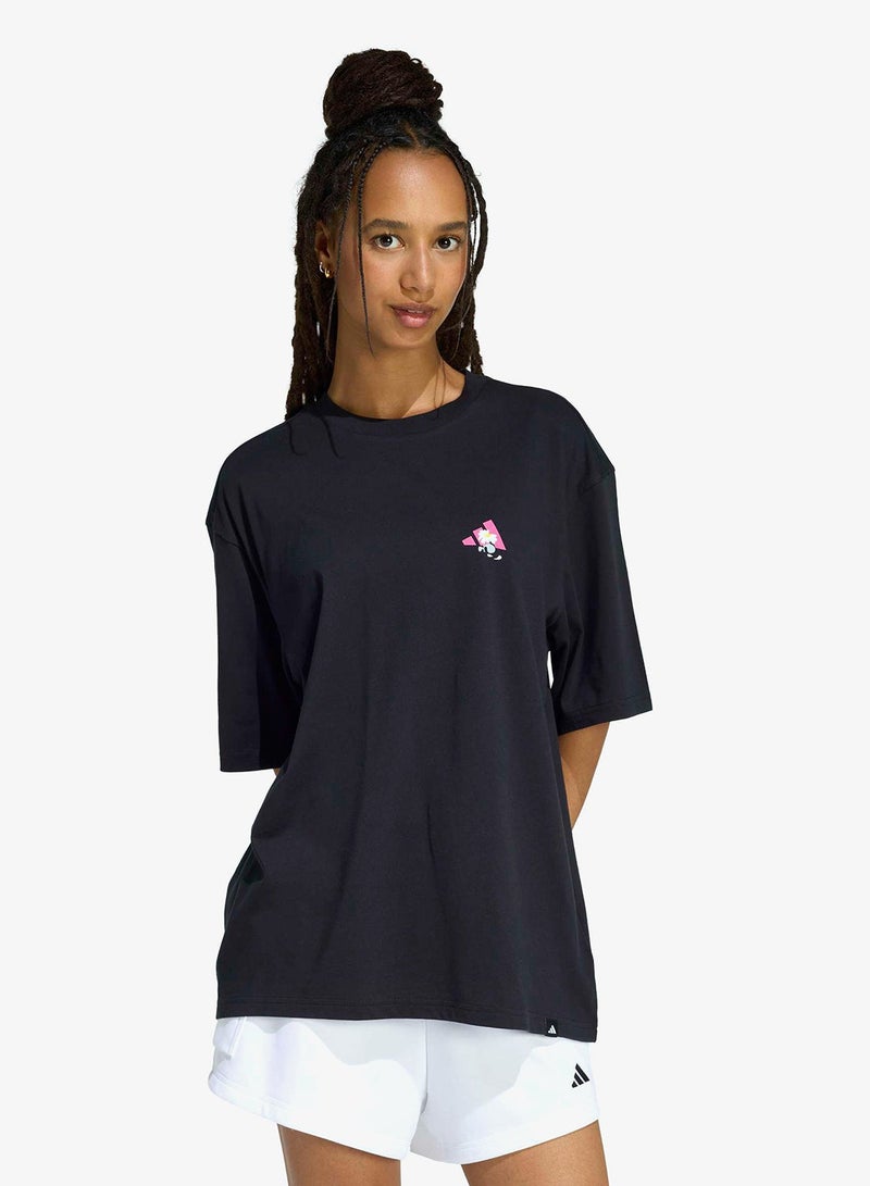 اديداس تيشيرت جرافيك كبير الحجم ناعم - Image 1